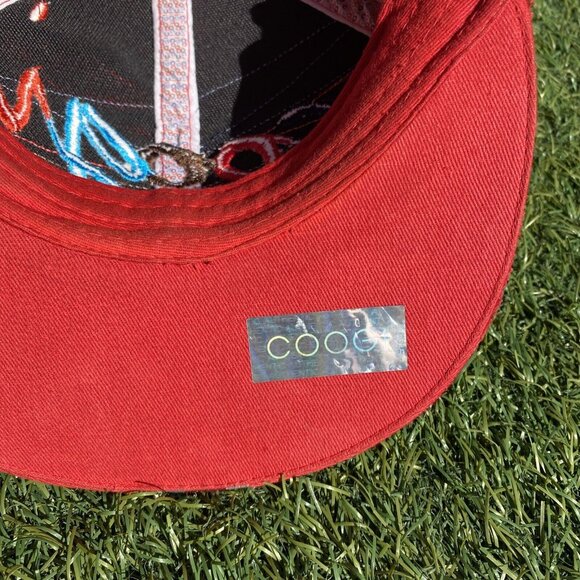 COOGI Mens Fitted Baseball Hat Cap Size 7 3/4 Red Embroidered - Picture 7 of 10